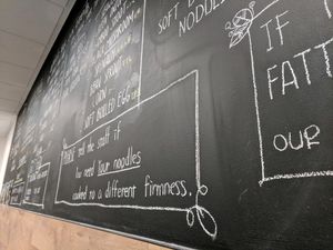 hand drawn menu at Ramen Instant in Fremont