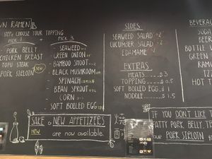 Menu  at Ramen Instant in Fremont