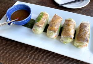 Tofu rolls with peanut sauce at An Chay in Edmonton