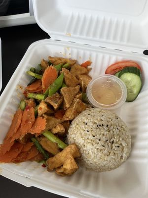 Lemon grass tofu plate  at An Chay in Edmonton