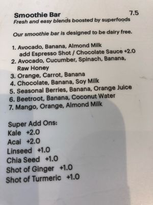 Healthy smoothies  at Greater Lot by Cedele in Central Singapore