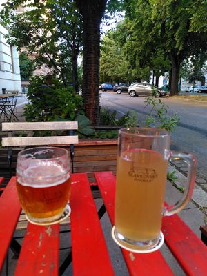 Good drinks en terrasse at Tři Ocásci in Brno