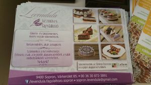 "Vegan" is even on their advertising! at Levendula Kavezo in Sopron