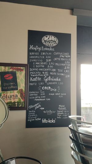 Menu at Beans & Sweets in Krefeld