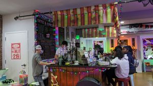 Hand pulled soda counter at City Creamery in Rome