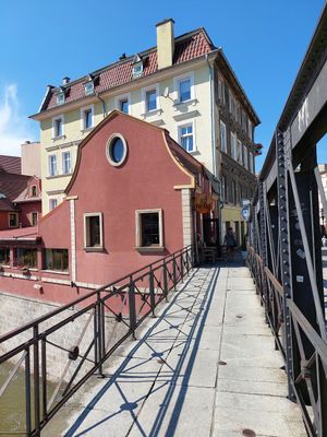 Nota Bene restaurant. Next to an iron bridge and a river :) at Nota Bene Restauracja in Klodzko