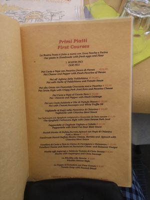 Our pasta is handmade with fresh egg at Osteria Di Kamollia in Siena