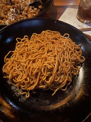 Side of Lo Mein noodles (made vegan!)  at P.F. Chang's in Schaumburg