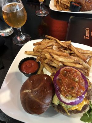 Converge burger with a Stone enjoy by... at Kuma's Corner in Schaumburg