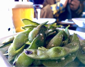 Garlic roasted edamame at Kuma's Corner in Schaumburg
