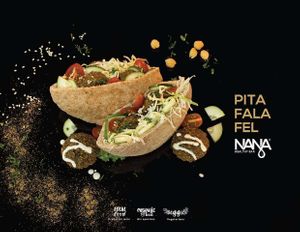 Falafel pita, local, fresh organic. Gluten free options available. at Nana Falafel & Juice Bar in San Jose