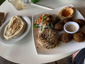 Falafel Plate with a Pitta Bread   at Nana Falafel & Juice Bar in San Jose