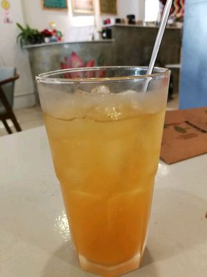 strawberry kombucha at Goom in Hoi An