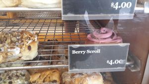 The scrolls aren't labelled as vegan when on display.  at Bakers Delight in New Lynn