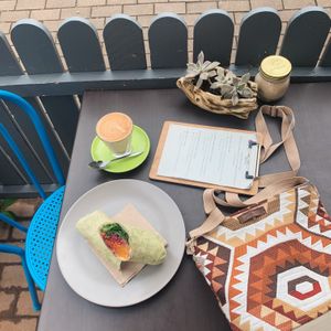 Vegan wrap  at Wild Plum Kitchen in Tamborine Mountain