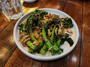 Spicy goma broccolini at Sushi Jones in Alexandria