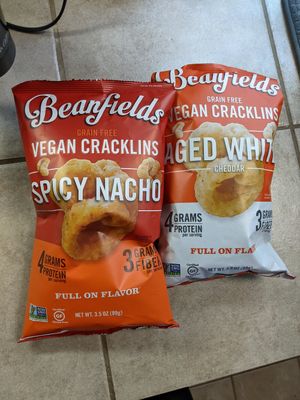 Beanfields brand vegan pork rinds at Natural Grocers in Reno