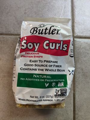 Only place in town that sells Butler soy curls at Natural Grocers in Reno