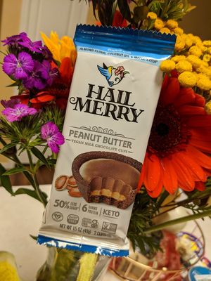 Hail merry vegan peanut butter cups at Natural Grocers in Reno