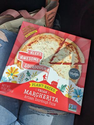 Vegan frozen pizza at Natural Grocers in Reno