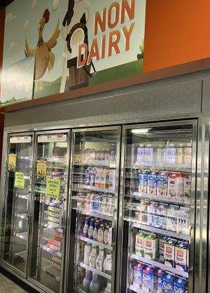 Non-dairy milks at Natural Grocers in Rochester