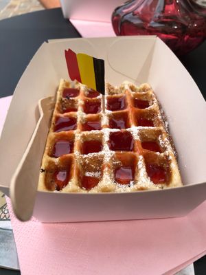 The one with the strawberry sauce at Charlotte's by De Brugsche Tafel in Bruges