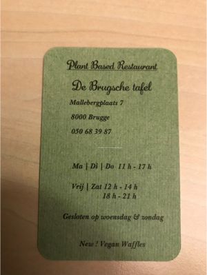 Hours (October 2018) at Charlotte's by De Brugsche Tafel in Bruges