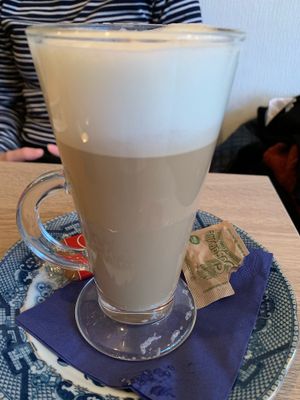Latte (soy milk) at Charlotte's by De Brugsche Tafel in Bruges