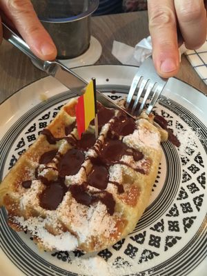 Waffle at Charlotte's by De Brugsche Tafel in Bruges