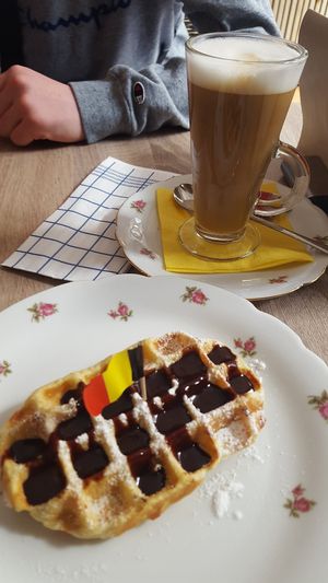 Waffles at Charlotte's by De Brugsche Tafel in Bruges