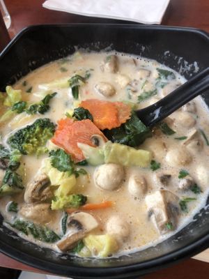 Tom Kha Coconut Milk Soup  at Rustic Spoon in North Hollywood