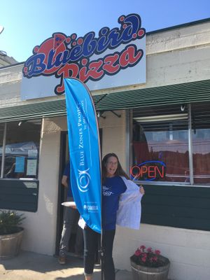 Cozy, friendly, and warm atmosphere.  Come in and see our complete menu of vegan pizzas and salads.  Deserts too when available.   at Bluebird Pizza in Roseburg