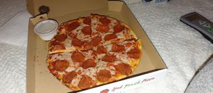 Vegan pepperoni at Bluebird Pizza in Roseburg