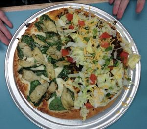 Can't make up your mind?  That's ok, we'll split the kinds you like. at Bluebird Pizza in Roseburg