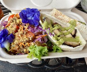 The tofu pita special was delicious.   at a'a Roots Health Cafe in Lahaina