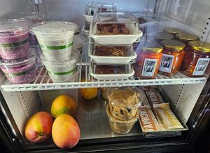 To go fridge at a'a Roots Health Cafe in Lahaina