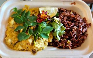 Curry bowl at a'a Roots Health Cafe in Lahaina