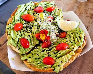 Avocado toast at a'a Roots Health Cafe in Lahaina