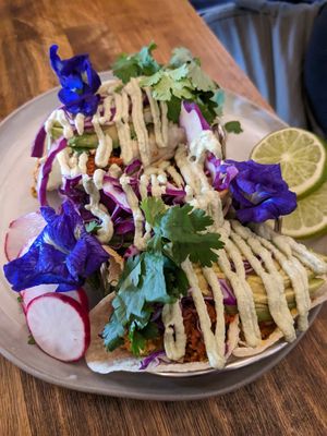 Breakfast tacos at a'a Roots Health Cafe in Lahaina