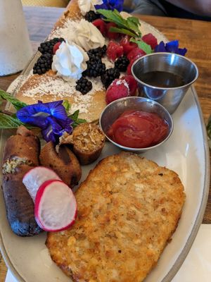 Sunday brunch crepes at a'a Roots Health Cafe in Lahaina