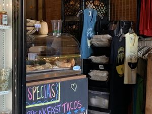 Various baked goods and fresh juices  at a'a Roots Health Cafe in Lahaina