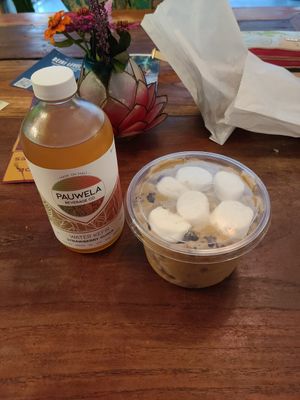 Local Kombucha & Cookie Dough at a'a Roots Health Cafe in Lahaina