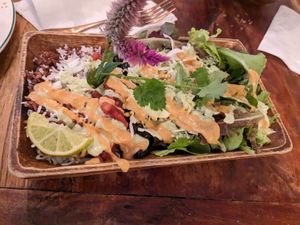 Burrito bowl at a'a Roots Health Cafe in Lahaina