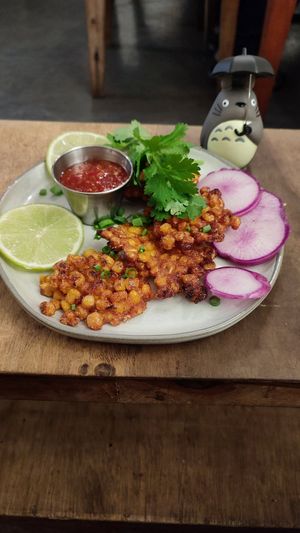 Corn Fritters #Veganuary at a'a Roots Health Cafe in Lahaina