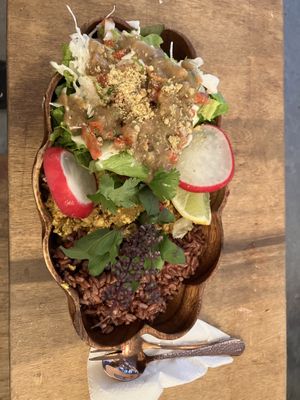 Tofu scramble bowl  at a'a Roots Health Cafe in Lahaina