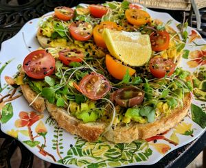 avocado toast at a'a Roots Health Cafe in Lahaina
