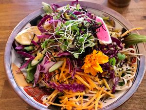 Soba noodle bowl. Tastes as fresh as it looks.  at a'a Roots Health Cafe in Lahaina