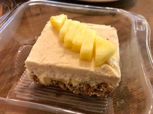 Pineapple cheesecake. Yuuuuum at a'a Roots Health Cafe in Lahaina