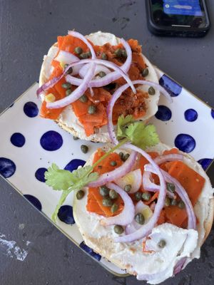 Bagel  at a'a Roots Health Cafe in Lahaina