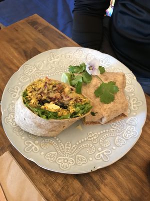 Breakfast burrito! at a'a Roots Health Cafe in Lahaina